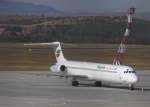 Eine MD82 (LZ-LDN) der Bulgarian Air Charter auf dem Flughafen Varna. 14.09.2012