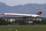 Meridiana, I-SMER, McDonnell-Douglas, MD-82, 10.08.2014, GVA, Geneve, Switzerland           