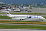 Spanair, EC-GOU, McDonnell Douglas MD-83, msn: 53198/1847,  Sunlover , 07.Juli 2006, ZRH Zürich, Switzerland.