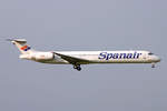 Spanair, EC-GVO, McDonnell Douglas MD-83, msn: 49642/1421,  Sunspot , 27.Juni 2006, ZRH Zürich, Switzerland.