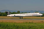 Spanair, EC-GVO, McDonnell Douglas MD-83, msn: 49642/1421,  Sunspot , 21.Juni 2008, BSL Basel - Mühlhausen, Switzerland.