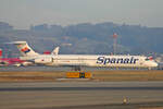 Spanair, EC-GOU, McDonnell Douglas MD-83, msn: 53198/1847,  Sunlover , 26.Januar 2008, ZRH Zürich, Switzerland.