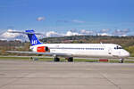 SAS Scandinavian Airlines, LN-RMP, McDonnell Douglas MD-87, msn: 53337/1962,  Reidun Viking , 19.April 2008, ZRH Zürich, Switzerland.