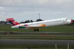DAT MD-87 OY-JRU beim Takeoff auf 22R in CPH / EKCH / Kopenhagen am 29.08.2011