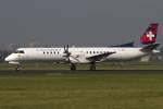 Darwin Airlines, HB-IZH, Saab, 2000, 07.10.2013, AMS, Amsterdam, Netherlands          