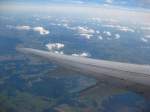 Blick aus der Air Berlin-Boeing 737-75B auf Nord-Deutschland whrend dem Flug nach Karlsruhe/Baden-Baden (19.08.10)