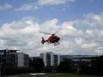 Christoph 17 in Landeanflug am 16.08.11 in Kempten 