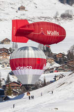 Private, HB-QVS Cameron, AS-105 Mk-II, 29.01.2023, Chateau d´Oex, Switzerland