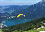 Paraglider beim Abflug vom Zwölferhorn in Richtung St.