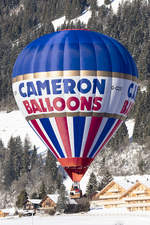 Private, G-CCGY, Cameron, Z-105, 22.01.2017, Chateau d´Oex, Switzerland 



