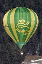 F-GVOM, Cameron, Z-90, 23.01.2010, Chateau d´Oex, Switzerland     