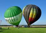 Heiluftballone kurz vor dem Start am UL-Flugplatz Mggenhausen - 20.08.2011