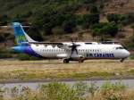 Air Caraibes ATR am Flughafen Grand Case ( franz. Teil der Insel St.Maarten )