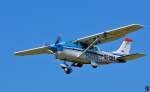 Cessna TU206G Turba Stationair 6 umgebaut fur Hagelbekmpfung bei Landung auf Maribor Flughafen MBX.