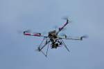 Drohne ist für Luftbildaufnahmen gestartet.