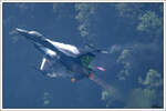Lockheed Martin F-16AM (FA-87) Fighting Falcon der belgischen Luftwaffe beim Solodisplay in Mollis (LSMF) Schweiz am 18.8.2023.
