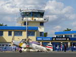 Bücker Bü 131PA, SP-YPS auf dem Vorfeld in Gera (EDAJ) bei der Vintage Aerobatic World Championship am 17.8.2019