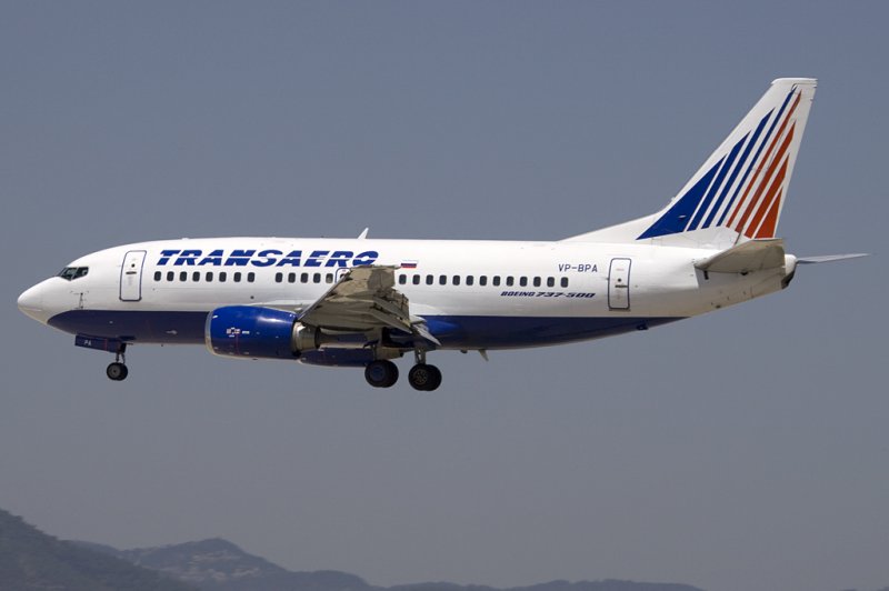 Transaero, VP-BPA, Boeing, B737-5K5, 13.06.2009, BCN, Barcelona, Spain 


