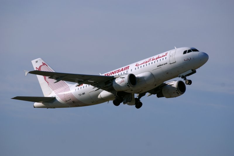 Tunis Air, Airbus A319, TS-IMK, aufgenommen am FJS - 28.09.08
