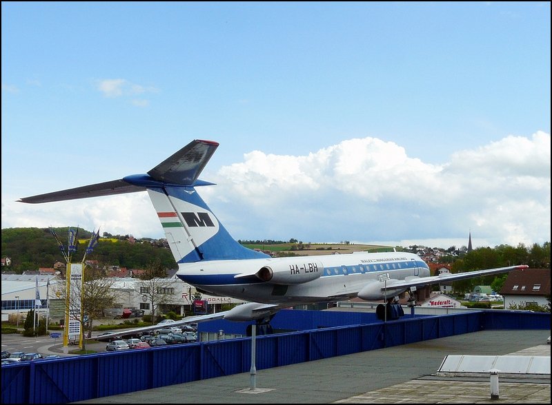 Tupolev Tu-134A (HA-LBH) der ungarischen Fluggesellschaft Malev (Hungarian Airlines) aufgenommen im Auto & Technik Museum in Sinsheim am 01.05.08.