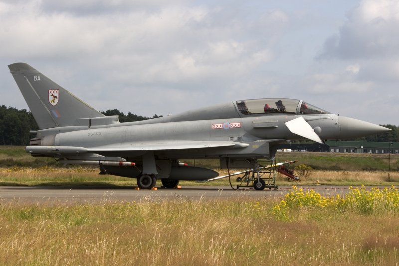 United Kingdom - Air Force, ZJ803, Eurofighter EF-2000 Typhoon T1,
17.07.2007 EBBL, Kleine-Brogel, Belgium
 