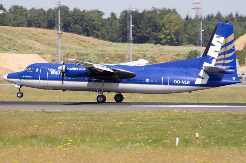 VLM, OO-VLR, Fokker, F-50, 04.07.2009, LUX, Luxemburg, Luxemburg 

