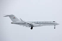 Global Jet Austria, OE-INC, Bombardier Global Express 5000, 18.Januar 2017, ZRH Zürich, Switzerland.