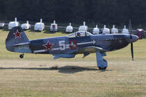 Private, D-FYGJ, Yakovlev, Yak-3UA, 10.09.2016, EDST, Hahnweide, Germany 


