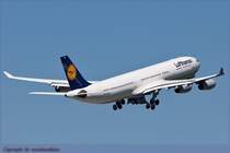 Take off A340-600/Lufthansa/MUC/Mnchen/Germany