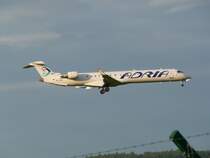 Adria CRJ 900 vor Landung am 18.5.2009.