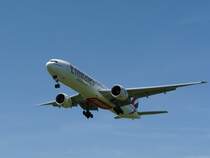 Emirates Boeing 777-31H(ER) aus Dubai im Anflug auf ZRH am 21.5.2009.