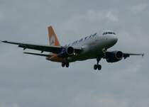 Armavia Aibus A319 vor Landung in Zrich am 21.5.2009.