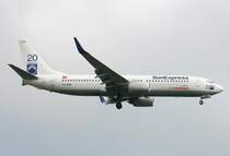 SunExpress B 737-8HX TC-SNE im Landeanflug auf den Flughafen Berlin-Schnefeld am 31.05.2009
