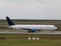 Ryan Airlines International N763BK (767-300ER) ist am 13.7.2009 in Leipzig gelandet. Das noch erkennbare XL am Bug weist auf den frheren Eigentmer XL Airways hin.