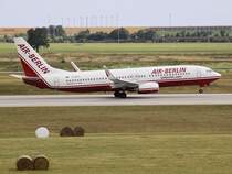 D-ABAU (737-800) der Air Berlin beim Start in Leipzig