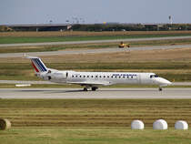 Die F-Guea, eine ERJ-145 von Regional am 13.7.2009 in Leipzig.