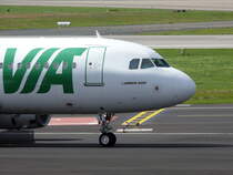 Groaufnahme der VIA; LZ-MDT. Flughafen Dsseldorf. 26.07.2009.