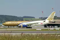 Gulf Air, A4O-KE, Airbus A330-243, msn: 334, 02.Juli 2007, ZRH Zürich, Switzerland.