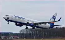 SunExpress D-ASXV; Boeing 737-800; Maribor Flughafen MBX, Trainingsflug; 13.3.2019