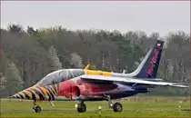 Red Bull OE-FAS; AMD Alpha Jet; Maribor Flughafen MBX, Flying Bulls Training Camp; 6.4.2019