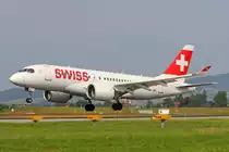 SWISS International Air Lines, HB-JBC, Bombardier CS-100, msn: 50012, 06.Juli 2019, ZRH Zürich, Switzerland.