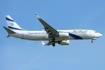 El Al, 4X-EKL, Boeing, B737-86Q, 13.05.2019, CDG, Paris, France

