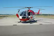 Bo 105 (D-HAMB (c/n: S-205) (a.D.) der DRF Luftrettung am 29. Juni 2019 am Baden-Airport.