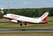 Air Berlin A 319-132 D-ABGB beim Start in Berlin-Tegel am 12.09.2009