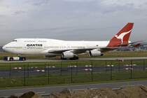 Qantas, VH-OJE, Boeing, B747-438, 21.07.2009, FRA, Frankfurt, Germany 

