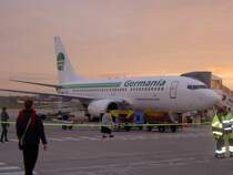 Ersatzflugzeug f�r ein Air Berlin-Flug im Oktober 2008 von TXL nach FKB.