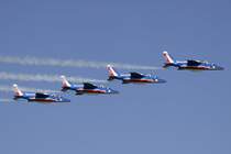 France - Air Force - Patrouille de France, E95-E114-E94-E117, Dassault/Dornier, Alpha Jet E, 30.07.2009, BSL, Basel, Switzerland 


