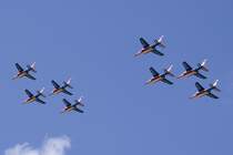 France - Air Force - Patrouille de France, E95-E114-E94-E117-E95-E114-E94-E117, Dassault/Dornier, Alpha Jet E, 30.07.2009, BSL, Basel, Switzerland 


