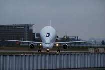 A300-600ST Beluga F-GSTC kurz vor dem Start in Finkenwerder am 26.10.09