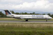 Air France - Brit Air, F-GKHE, Fokker, F-100, 02.08.2009, BSL, Basel, Switzerland

